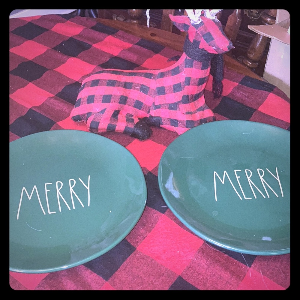 Rae Dunn Merry Plates Christmas